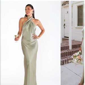 Show Me Your MuMu Sage Halter Maxi Dress